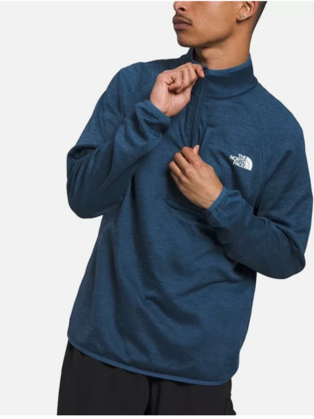 The North Face Jacket Men's Canyonlands Fleece 1/2 Zip Blue Size Large